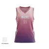 Women's V-neck basketball jersey with side panels and pro interlock for ultimate comfort