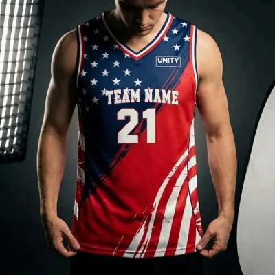 Pro V-neck basketball jersey with authentic NBA fabric for elite teams