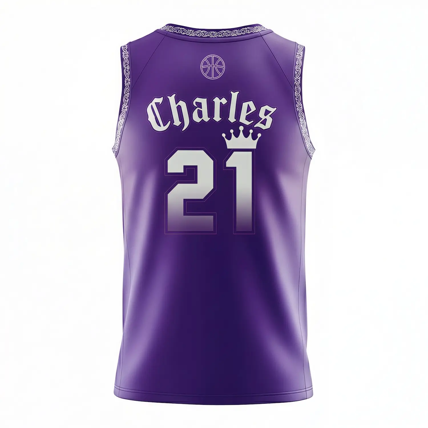 V-neck basketball jersey with pro interlock fabric for ultimate comfort