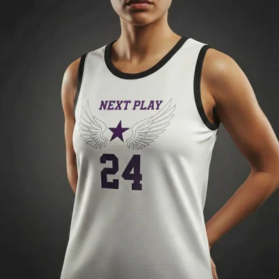 Elite youth and women's basketball jersey with flashed V fabric texture for teams