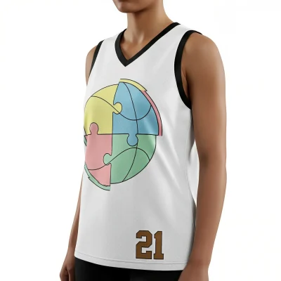 Women's elite V-neck basketball jersey with 160g performance mesh for competitive teams