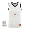 Women's elite V-neck basketball jersey with flashed V fabric texture for distinctive teams