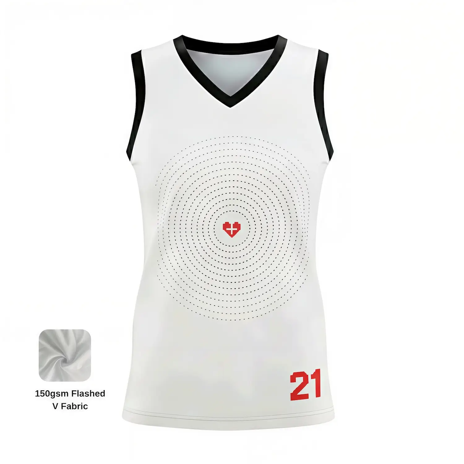 Women's elite V-neck basketball jersey with flashed V fabric texture for distinctive teams