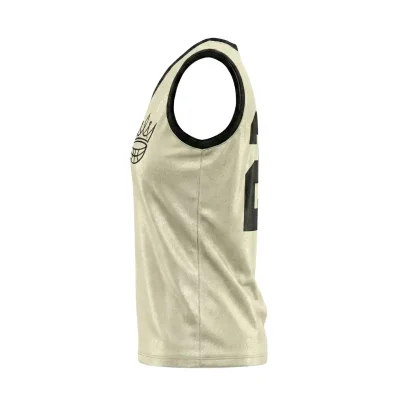 Women's V-neck basketball jersey with 50D mesh for female teams