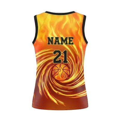 Women's V-neck basketball jersey with short hole mesh for balanced performance