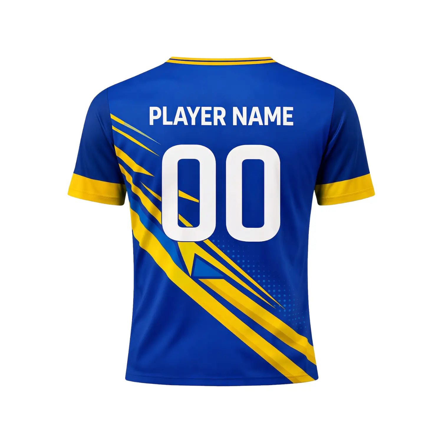 Soccer team wearing custom navy and silver premium silk-feel jerseys with flat V-neck design