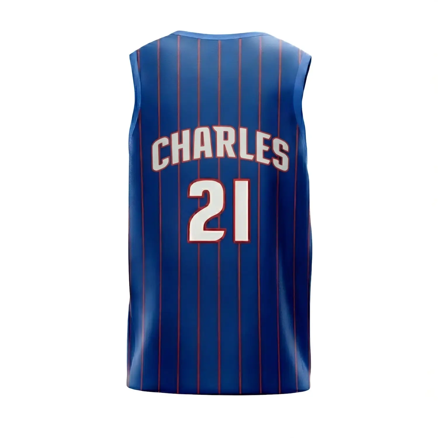 NextPlay Elite custom basketball jersey for adults and youth, made with blue and black sublimated Birdseye Mesh.