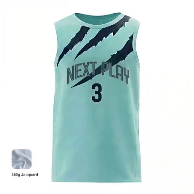 Premium unisex and youth basketball jersey with jacquard woven fabric texture