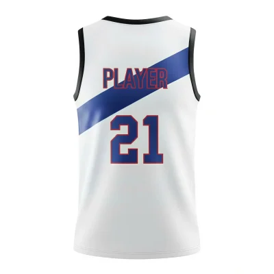 Elite V-neck basketball jersey with 160g performance mesh for competitive teams