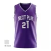 V-neck basketball jersey with pro interlock fabric for ultimate comfort