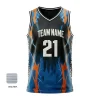 Pro V-neck basketball jersey with side panels and authentic NBA fabric for elite teams