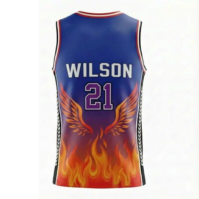  V-neck basketball jersey with side panels and pro interlock for ultimate comfort