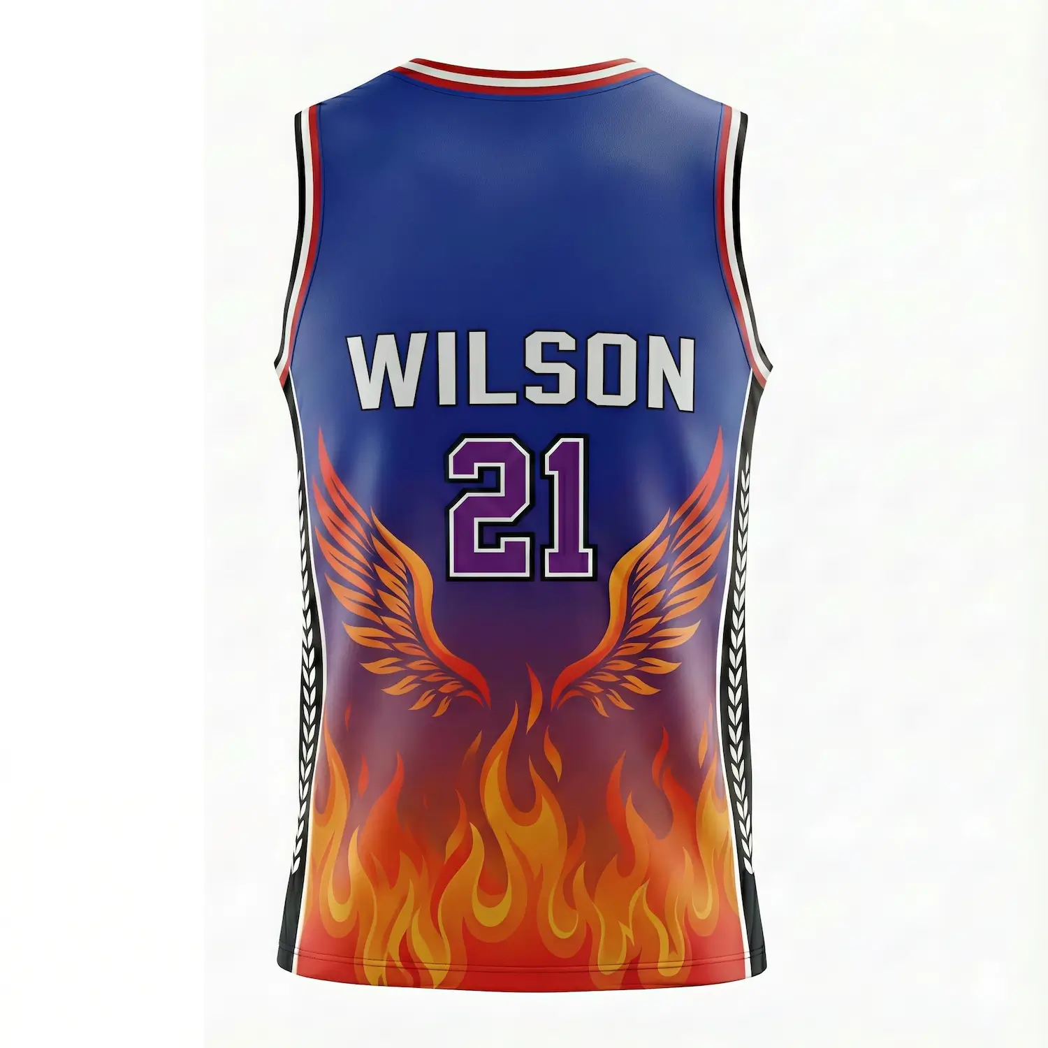 Β V-neck basketball jersey with side panels and pro interlock for ultimate comfort