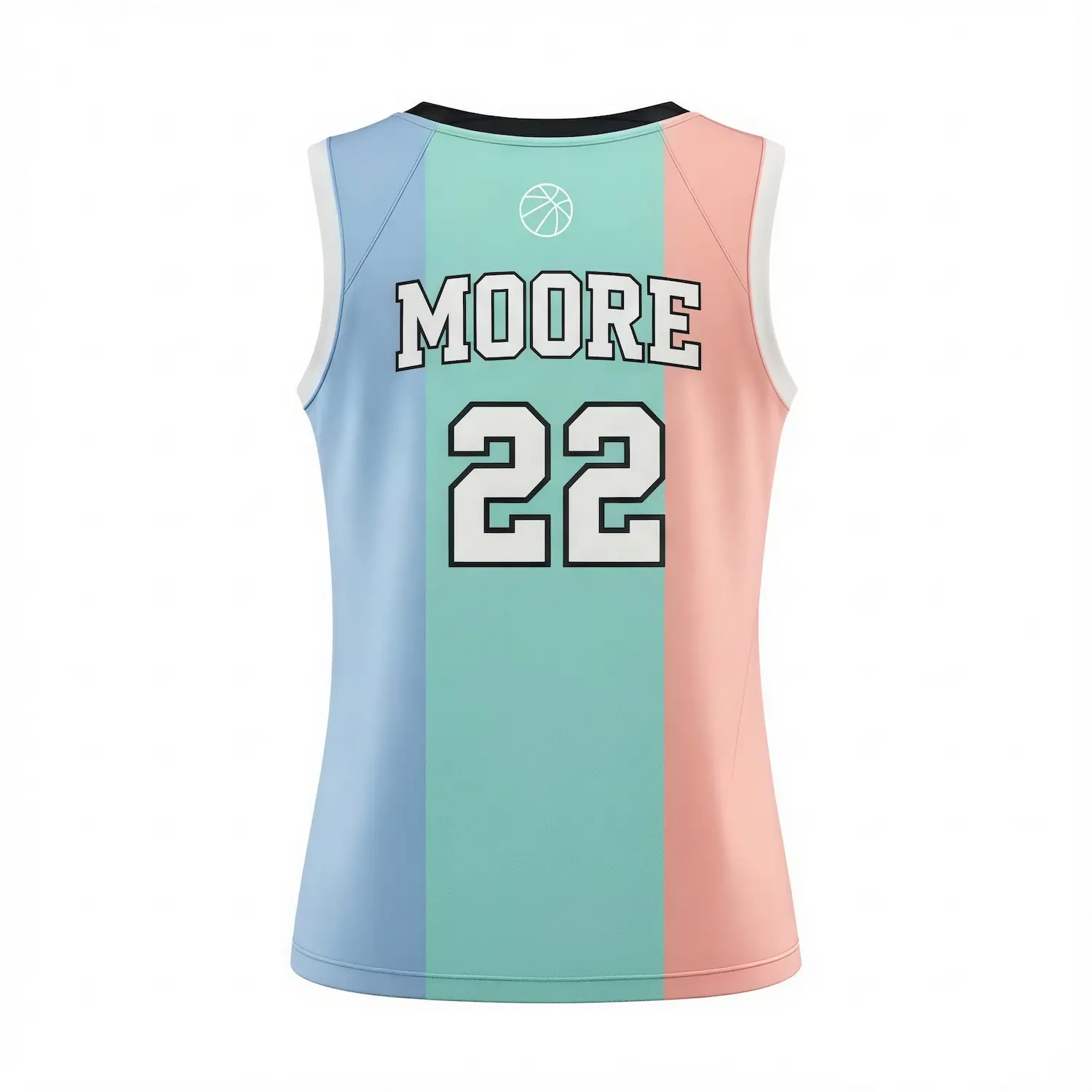 Youth and women's basketball jersey with Butterfly Mesh fabric for enhanced cooling and ventilation