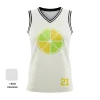 Women's V-neck basketball jersey with pro interlock fabric for ultimate comfort