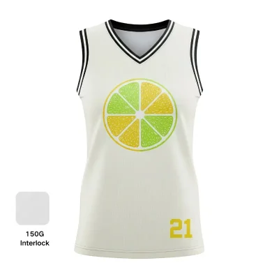 Women's V-neck basketball jersey with pro interlock fabric for ultimate comfort