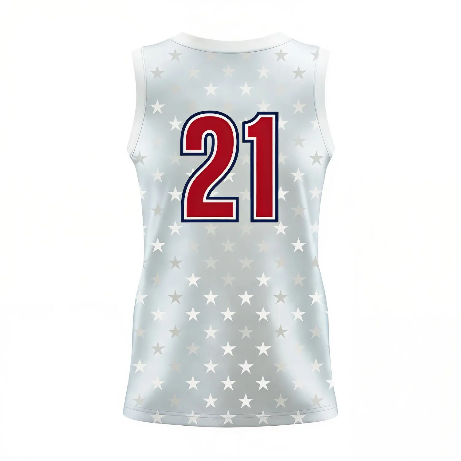 Women's V-neck basketball jersey with pro interlock fabric for ultimate comfort