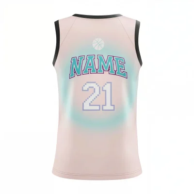 Women's premium V-neck basketball jersey with jacquard woven fabric for luxury teams
