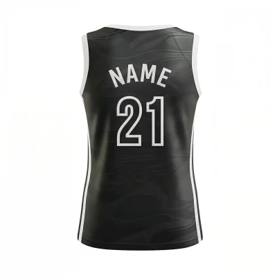 Women's elite V-neck basketball jersey with side panels and flashed V fabric texture