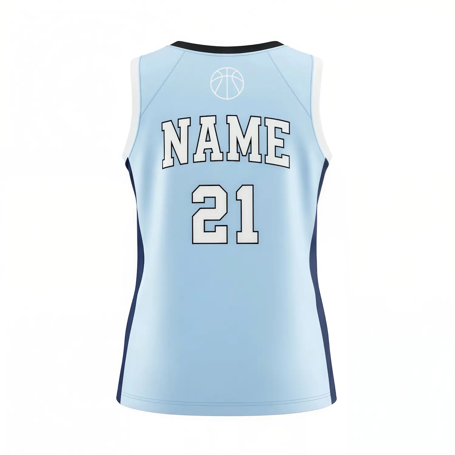 Women's V-neck basketball jersey with side panels and pro interlock for ultimate comfort