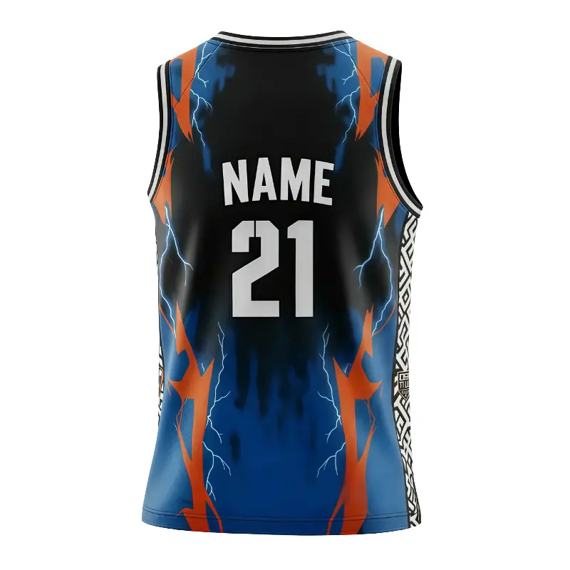 Pro V-neck basketball jersey with side panels and authentic NBA fabric for elite teams