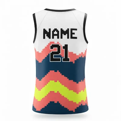 Premium youth and women's basketball jersey with jacquard woven fabric texture
