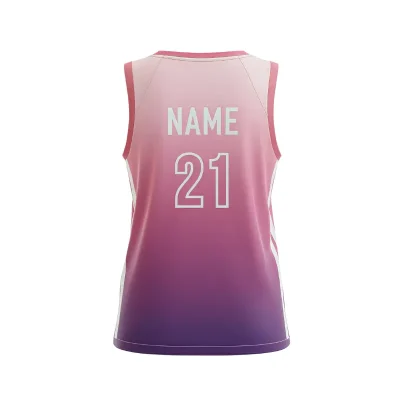 Women's V-neck basketball jersey with side panels and pro interlock for ultimate comfort