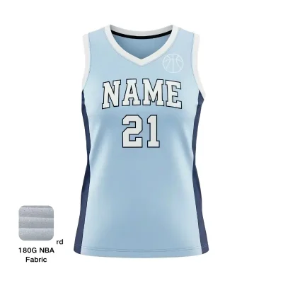 Women's pro V-neck basketball jersey with side panels and authentic NBA fabric for elite teams