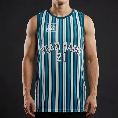 NextPlay Core custom basketball jersey with Short Hole Mesh fabric, in purple and black team colors for unisex and youth players.