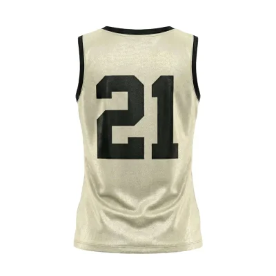 Women's V-neck basketball jersey with 50D mesh for female teams