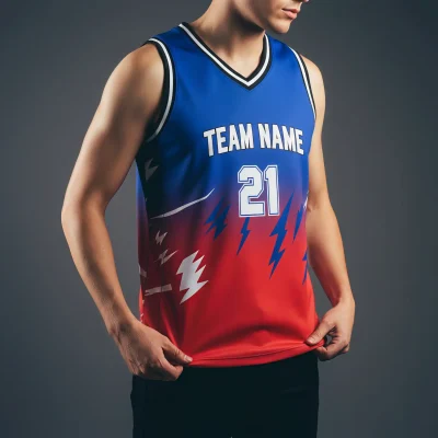  Pro V-neck basketball jersey with 160g butterfly mesh for maximum airflow