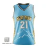 Pro V-neck basketball jersey with side panels and butterfly mesh for maximum airflow