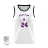 Elite youth and women's basketball jersey with flashed V fabric texture for teams