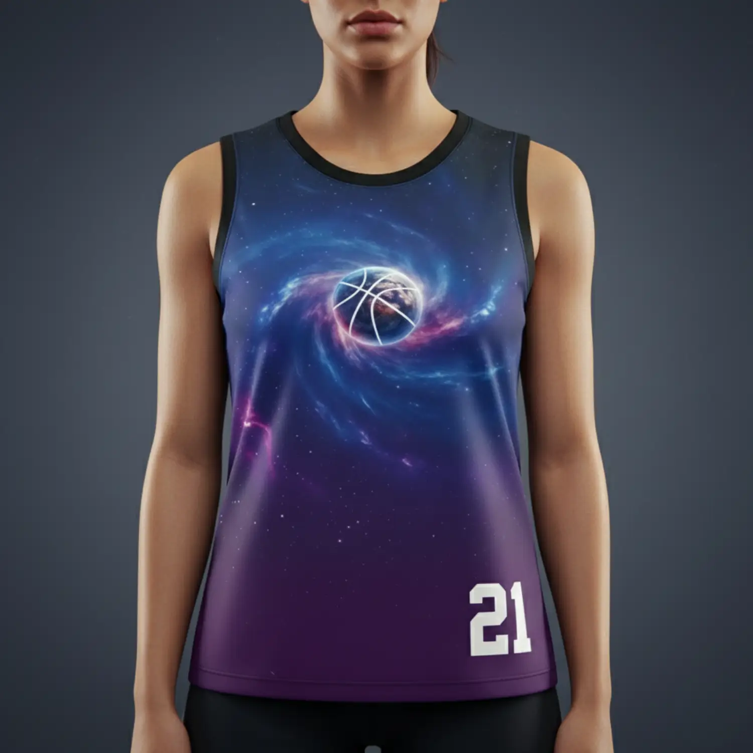 Professional youth and women's basketball jersey with NBA fabric for elite teams and academies