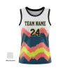 Premium youth and women's basketball jersey with jacquard woven fabric texture