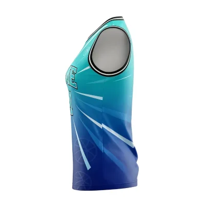 Women's pro V-neck basketball jersey with authentic NBA fabric for elite teams