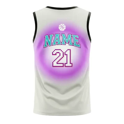 Women's premium V-neck basketball jersey with jacquard woven fabric for luxury teams