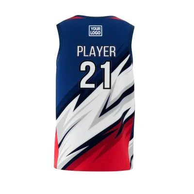 Elite V-neck basketball jersey with 160g performance mesh for competitive teams