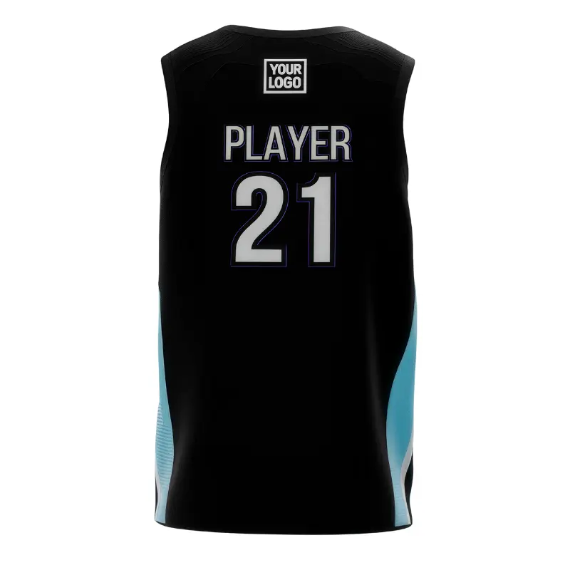 Elite V-neck basketball jersey with side panels and flashed V fabric texture