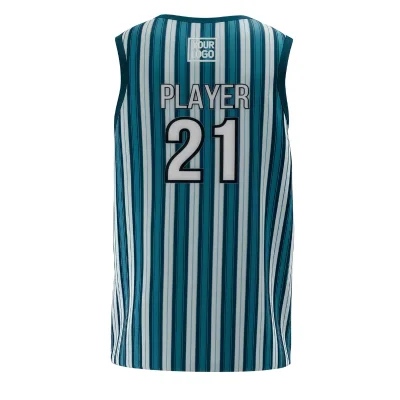 NextPlay Core custom basketball jersey with Short Hole Mesh fabric, in purple and black team colors for unisex and youth players.