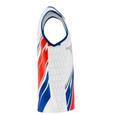 Professional V-neck basketball jersey with ultra-soft 150g Pro Interlock fabric