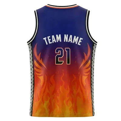 V-neck basketball jersey with side panels and pro interlock for ultimate comfort