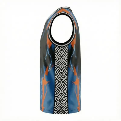 Pro V-neck basketball jersey with side panels and authentic NBA fabric for elite teams