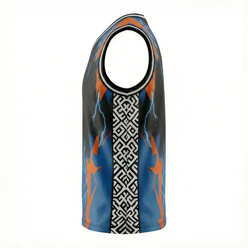 Pro V-neck basketball jersey with side panels and authentic NBA fabric for elite teams