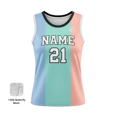 Youth and women's basketball jersey with Butterfly Mesh fabric for enhanced cooling and ventilation