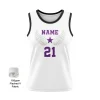 Elite youth and women's basketball jersey with flashed V fabric texture for teams