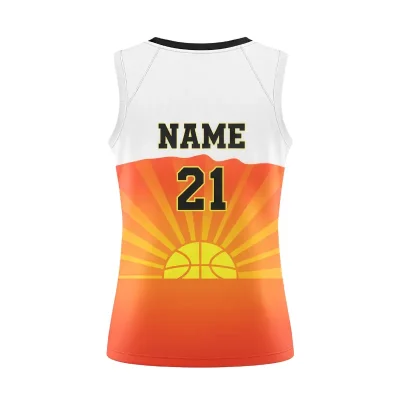 Custom youth and women's basketball jersey with Birdseye Mesh fabric for teams and leagues