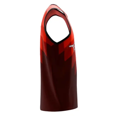  V-neck basketball jersey with 50D mesh for unisex and youth teams