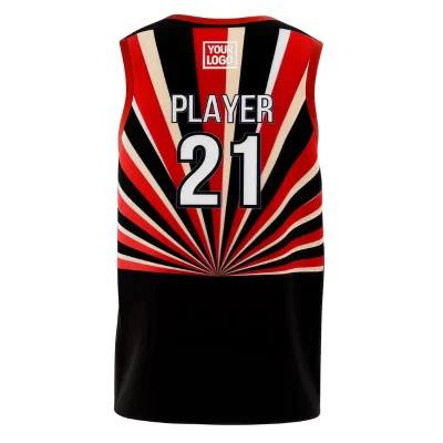 NextPlay Elite Flashed V custom basketball jersey with premium texture, in navy and gold team colors for competitive play.