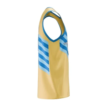 NextPlay Sharp custom basketball jersey for adults and kids, made with red and white sublimated Pro Interlock fabric.